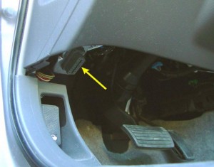 Some vehicles will have the OBD port visible. Some are hidden behind the dash.